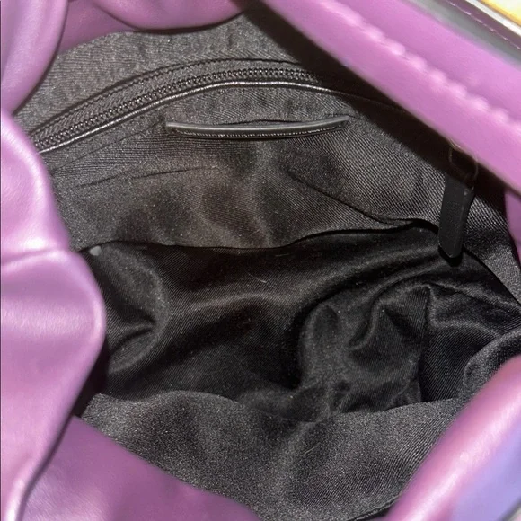 French Connection Dane Drawstring Purple Bucket Bag - Picture 5 of 8